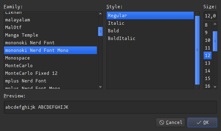 Menginstal font TTF di Linux